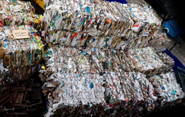 packaged waste,It lies at the dump